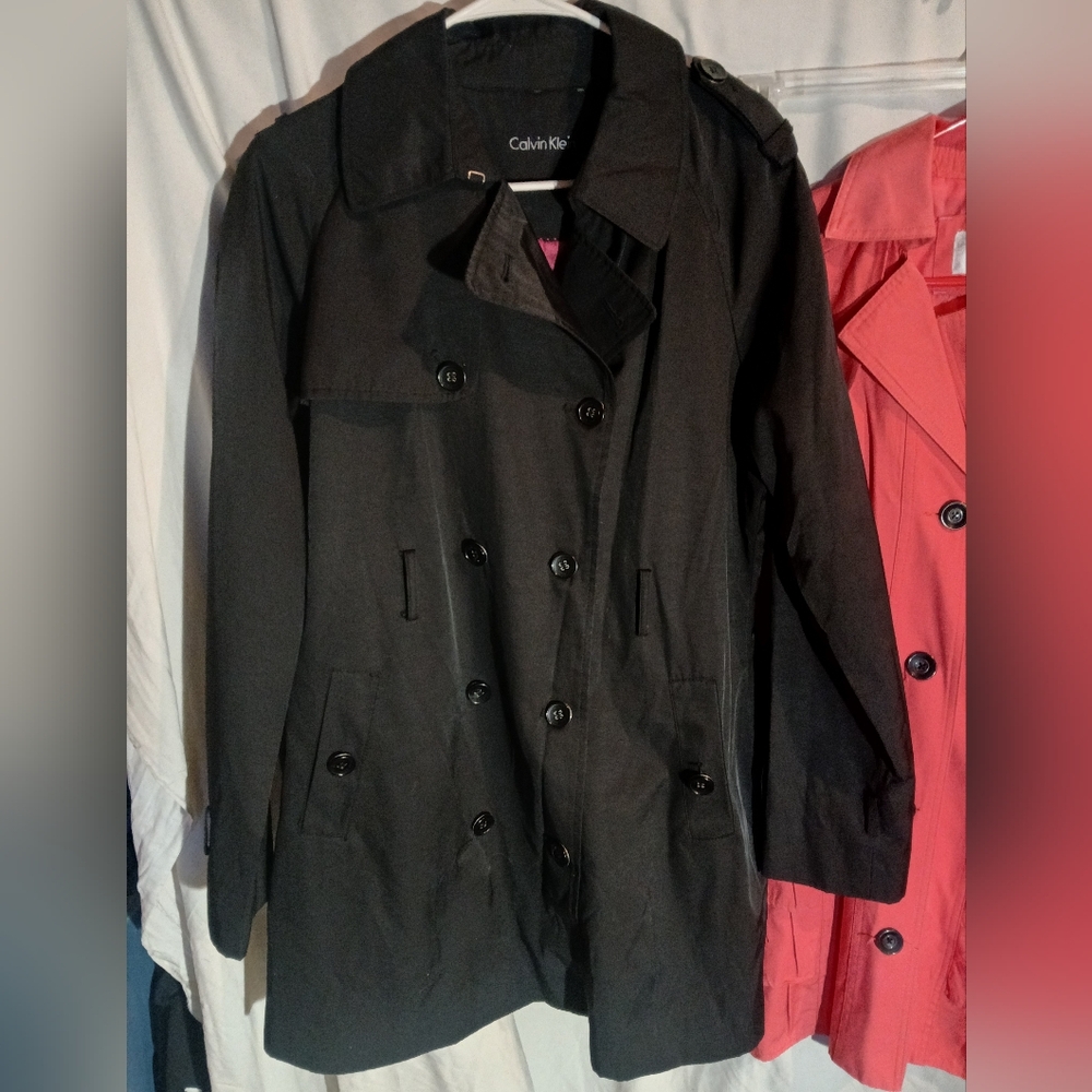 Calvin Klein Women's Black Trench Coat
